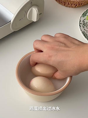 Remove the eggs and place them in cold water