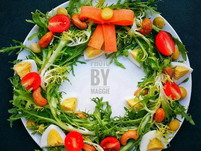 Christmas Vegetable Wreath Salad