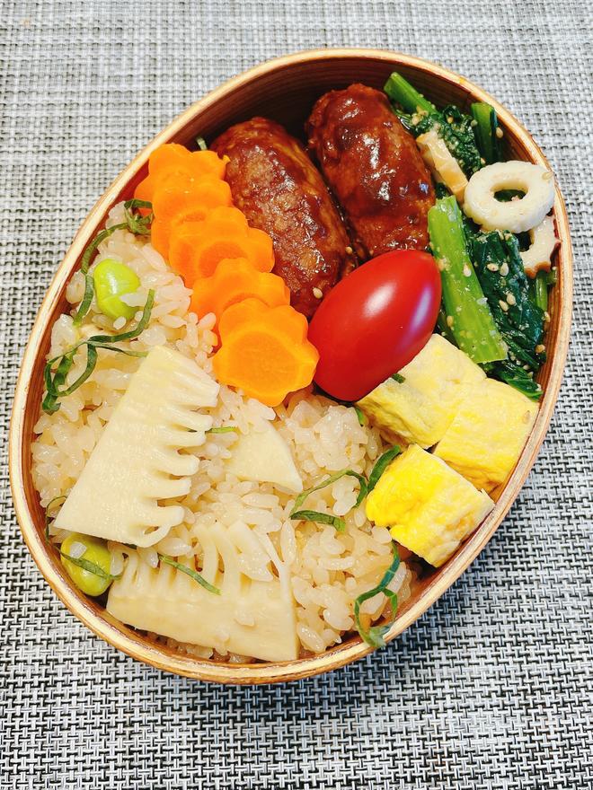 High School Student's Lunch Bento - Braised Bamboo Shoot Rice