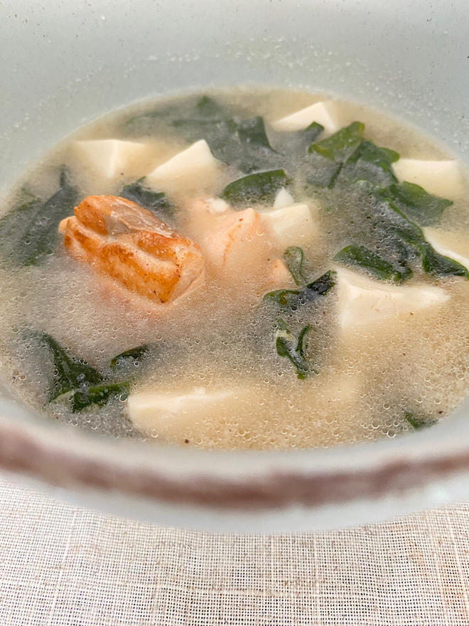 Quick Dish - Salmon Tofu Soup