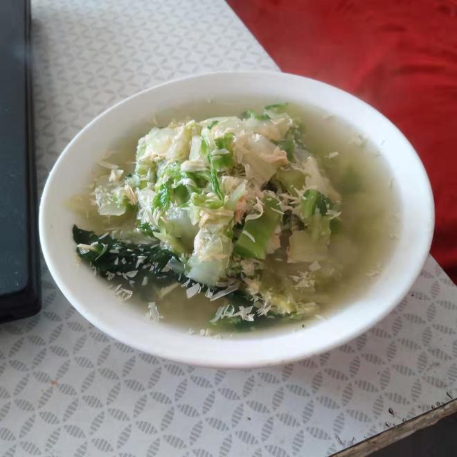 Cabbage in Soup with Broken Dried Bean Curd [Oil-Free Vegetarian]