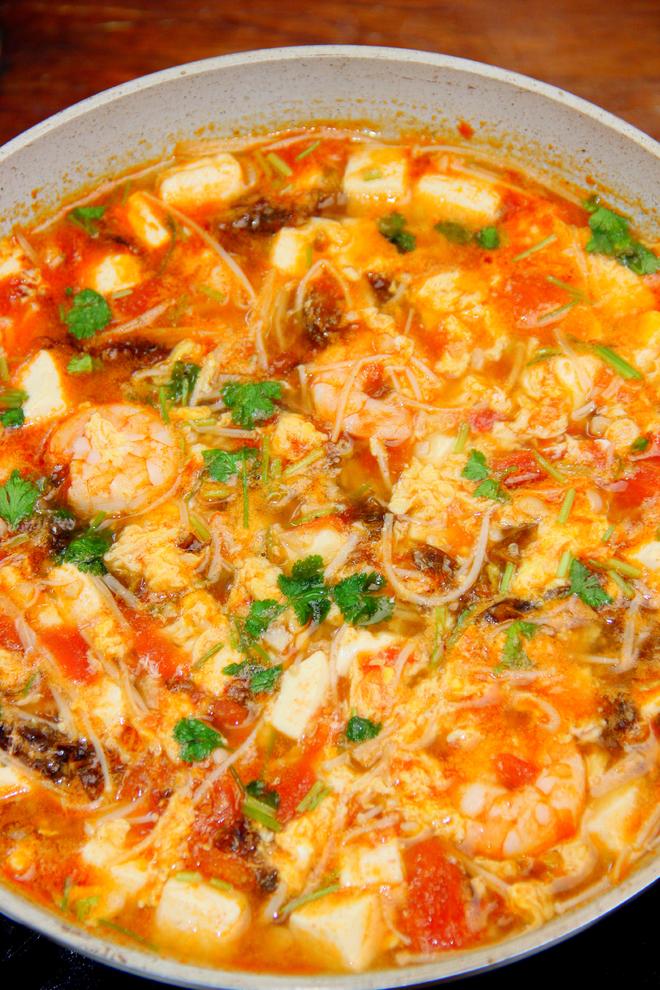 Super Fresh Shrimp Tomato Tofu Soup for Weight Loss! 10-Minute Delicious and Slimming Soup!