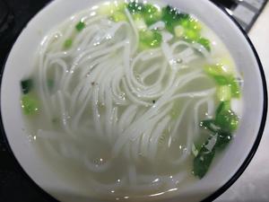 Thick soup noodles.