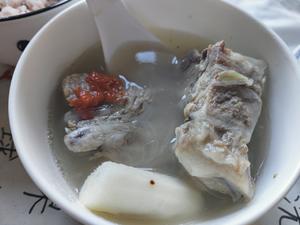 Yam and bone soup.