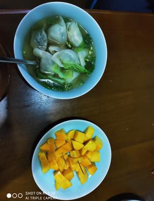 Chive and Pork Dumplings + Mango