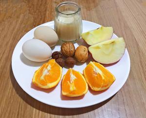 D7 Breakfast: Eggs + Fruits + Walnuts + Yakult