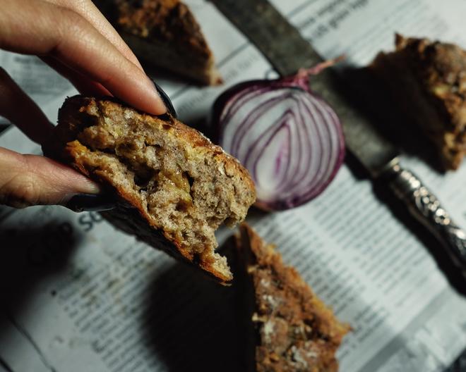 Whole Wheat Savory Cheddar Onion Potato Bread - Quick Easy Scones [Healthy Staple Food]