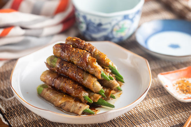 Okra Pork Rolls