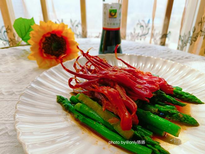 Asparagus Stuffed Duck Tongue