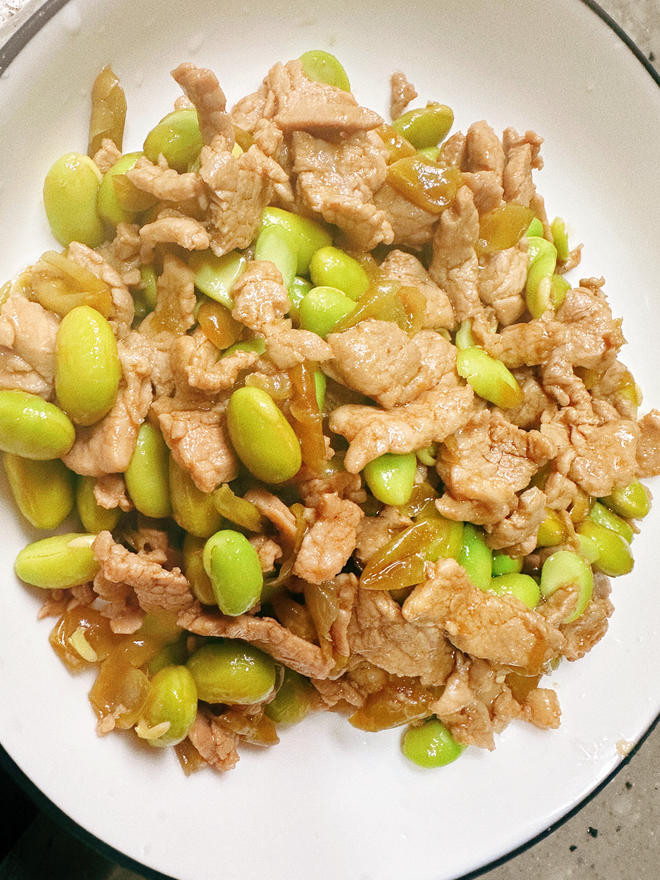 The Encounter and Sauté of Edamame and Pork Tenderloin