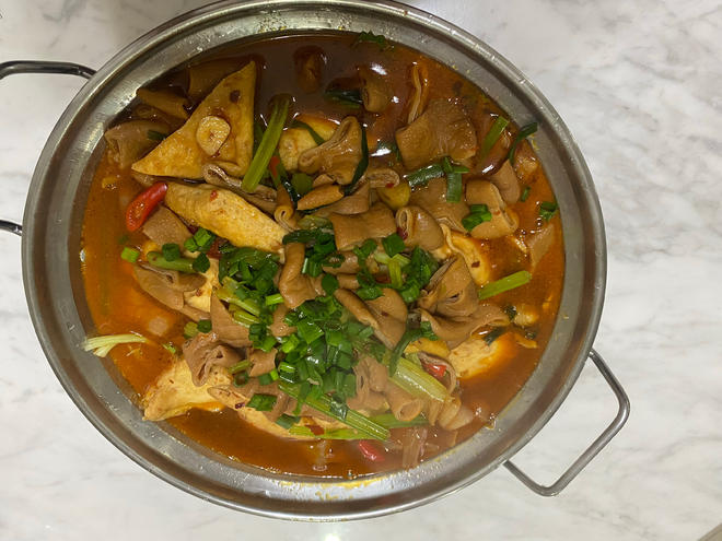 Stinky Tofu and Pork Intestine Hot Pot