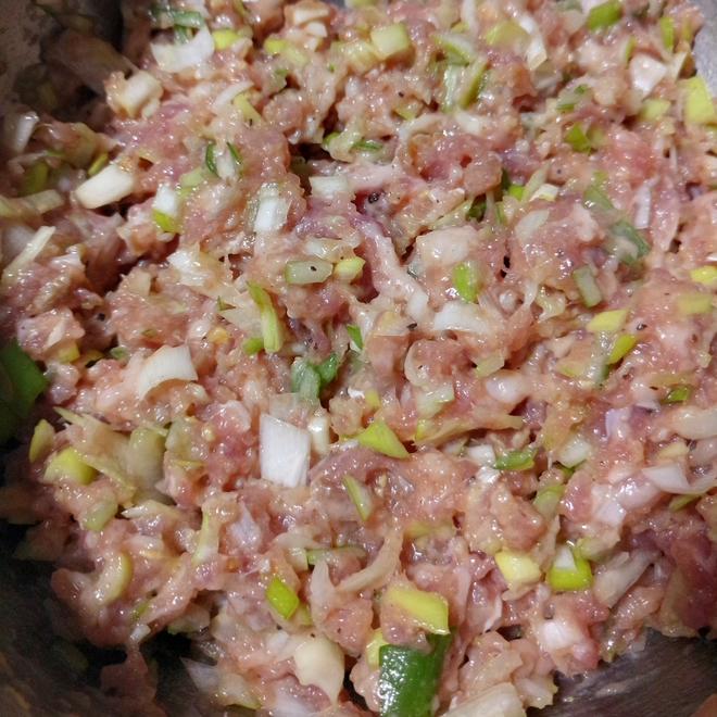 Pork and Green Onion Dumpling Filling with Lard Crumbs - Fatty Yet Not Greasy!