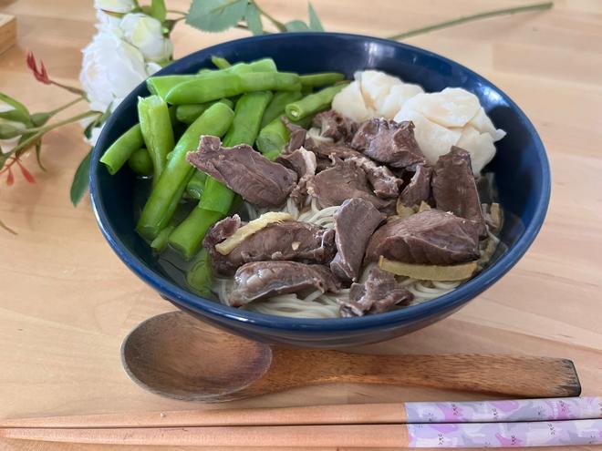 Taiwanese Sesame Oil Pig Heart with Noodles Soup