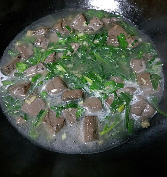 Guangdong Specialty ~ Leek and Pig's Blood Soup