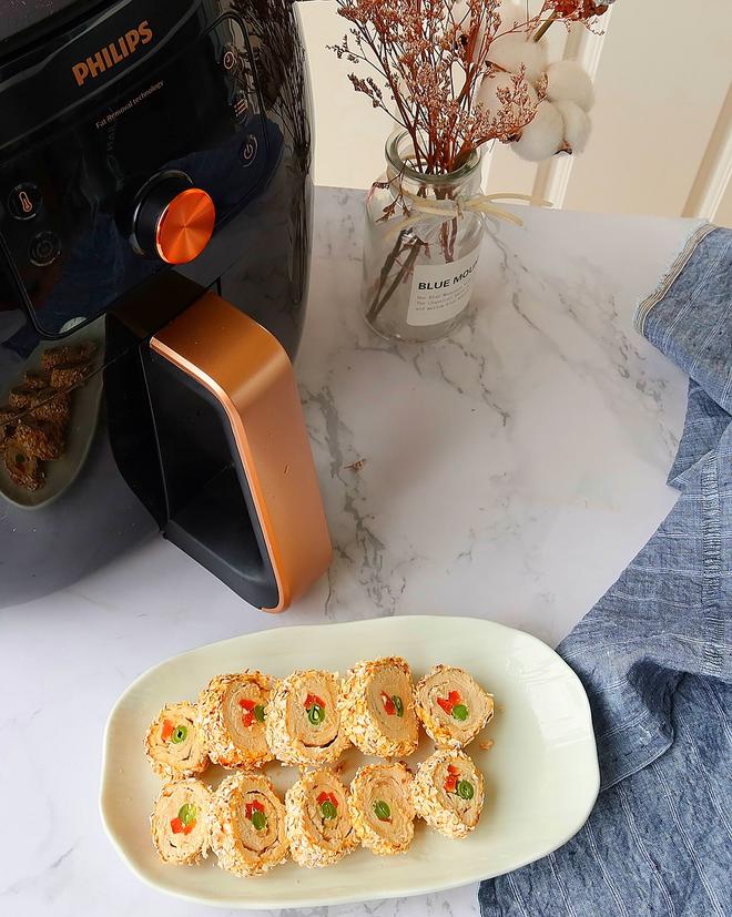 Air Fryer Oat Chicken Rolls for Weight Loss