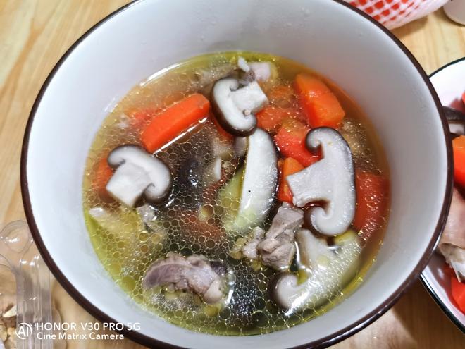 Shiitake Mushroom and Carrot Old Hen Soup