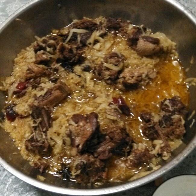 Goose Stewed with Sauerkraut