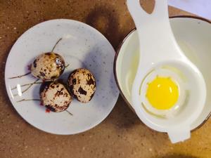 Separated the egg yolk and egg white using an egg separator.