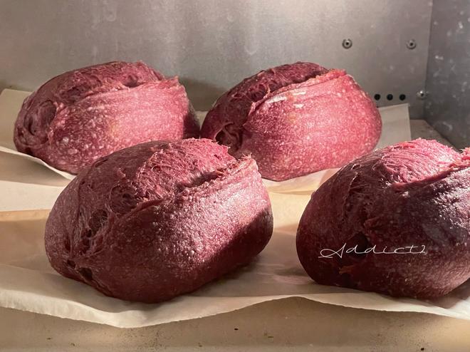 Whole Wheat Purple Sweet Potato Mini European Bread | Leaven Recipe with Making Times