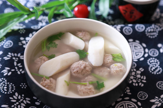 Yam and Meatball Soup