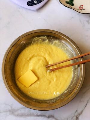 Mix in softened room temperature butter until smooth.