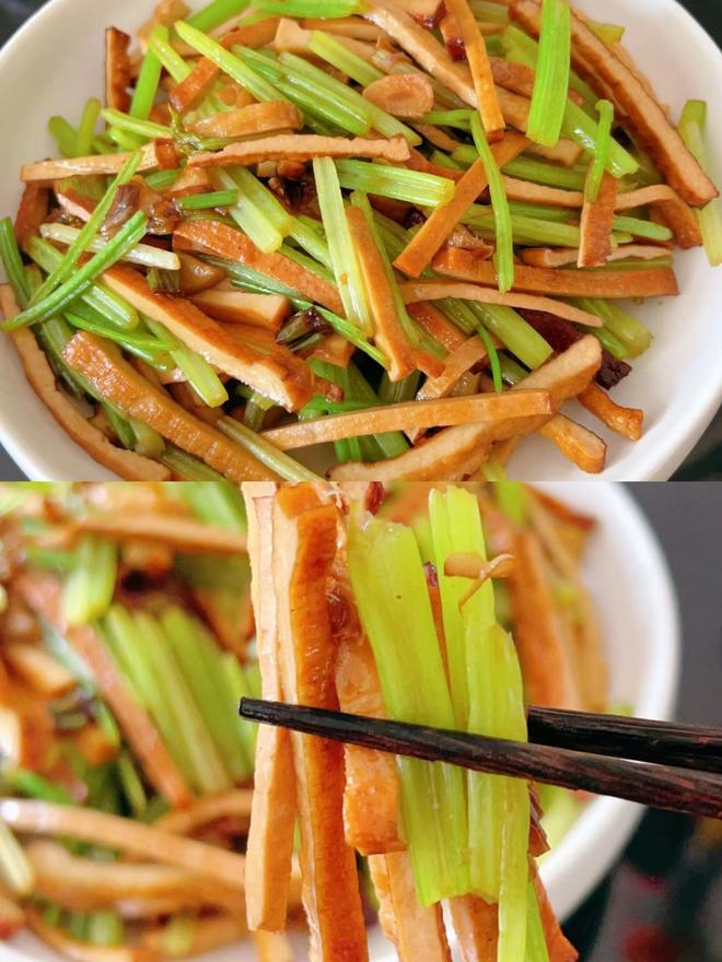 Delicious Low-Calorie Stir-Fried Smoked Tofu and Celery Recipe