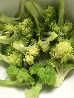 Blanched broccoli.