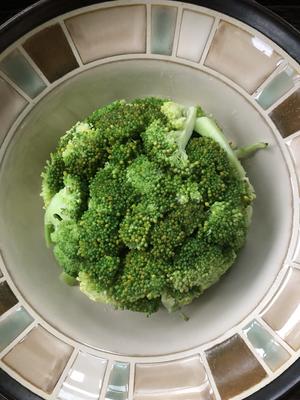 Invert the bowl to reveal a stunning broccoli flower.