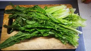 Prepare a handful of lettuce leaves and wash them thoroughly.